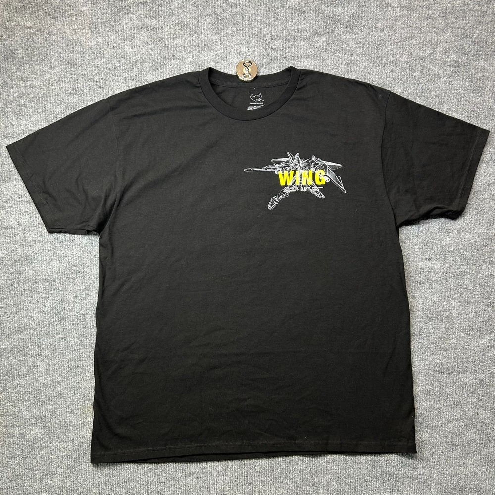 BAIT x Gundam Universe Men Wing Gundam T-Shirt Mens Black Short Sleeve Tee - 2XL